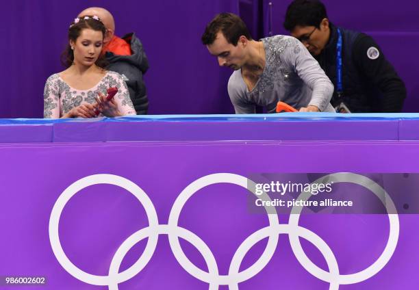 Annika Hocke and Ruben Blommaert from Germany in action during the figure skating free skate event of the 2018 Winter Olympics in the Gangneung Ice...