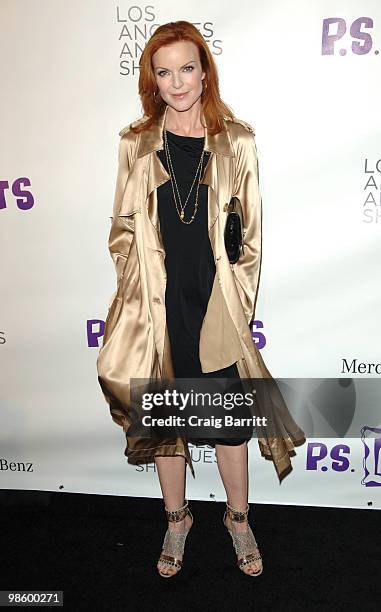 Marcia Cross arrives at the 15th Annual Los Angeles Antiques Show Benefiting PS Arts at Barker Hangar on April 21, 2010 in Santa Monica, California.