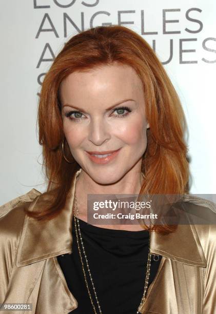 Marcia Cross arrives at the 15th Annual Los Angeles Antiques Show Benefiting PS Arts at Barker Hangar on April 21, 2010 in Santa Monica, California.