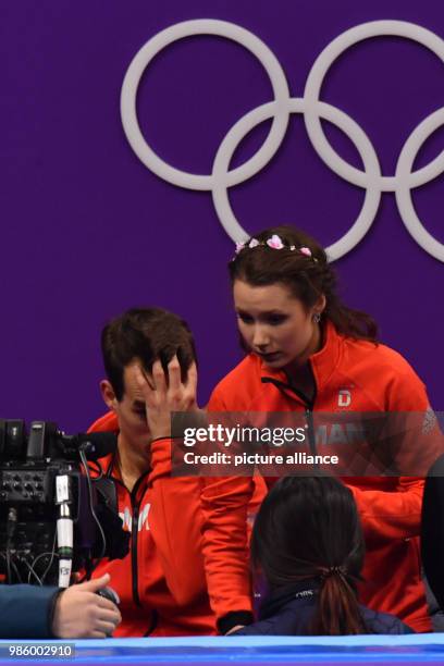 Annika Hocke and Ruben Blommaert from Germany in action during the figure skating free skate event of the 2018 Winter Olympics in the Gangneung Ice...