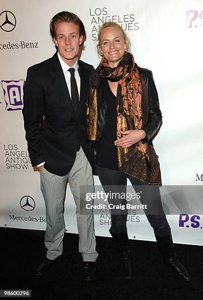 Amber Valletta arrives at the 15th Annual Los Angeles Antiques Show Benefiting PS Arts at Barker Hangar on April 21, 2010 in Santa Monica, California.