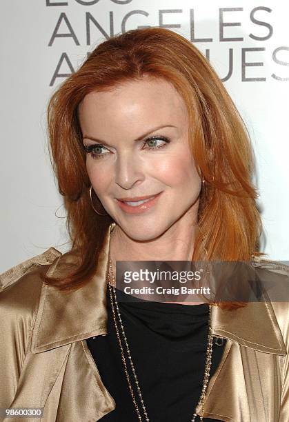 Marcia Cross arrives at the 15th Annual Los Angeles Antiques Show Benefiting PS Arts at Barker Hangar on April 21, 2010 in Santa Monica, California.