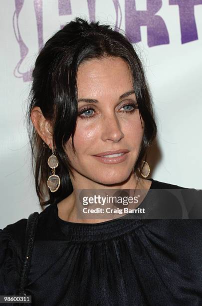 Courteney Cox arrives at the 15th Annual Los Angeles Antiques Show Benefiting PS Arts at Barker Hangar on April 21, 2010 in Santa Monica, California.