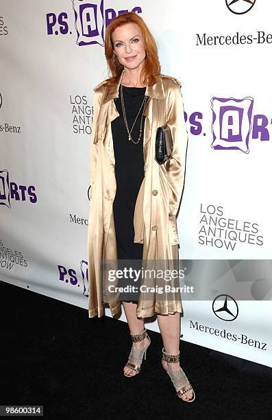 Marcia Cross arrives at the 15th Annual Los Angeles Antiques Show Benefiting PS Arts at Barker Hangar on April 21, 2010 in Santa Monica, California.