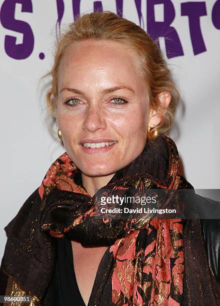 Actress Amber Valletta attends the 15th Annual Los Angeles Antique Show Opening Night Preview Party benefiting P.S. ARTS at Barker Hanger on April...