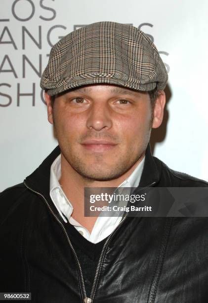 Justin Chambers arrives at the 15th Annual Los Angeles Antiques Show Benefiting PS Arts at Barker Hangar on April 21, 2010 in Santa Monica,...