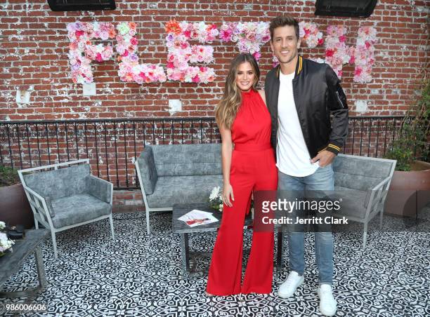 Joelle Fletcher and Jordan Rodgers attend Fletch X Joelle Fletcher Launch Party at Beauty & Essex on June 27, 2018 in Los Angeles, California.