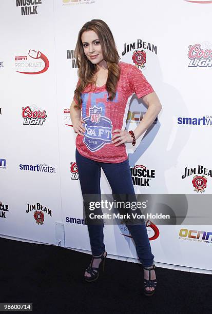 Actress Alyssa Milano attends ESPN the Magazine's 7th Annual Pre-Draft Party at Espace on April 21, 2010 in New York City.