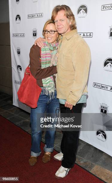 Actors Felicity Huffman and William H. Macy arrive at the Project A.L.S. LA Benefit hosted by Ben Stiller & Friends at Lucky Strike Bowling Alley on...