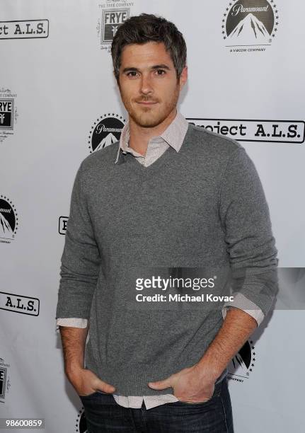 Actor Dave Annable arrives at the Project A.L.S. LA Benefit hosted by Ben Stiller & Friends at Lucky Strike Bowling Alley on April 21, 2010 in...