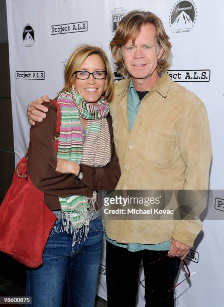 Actors Felicity Huffman and William H. Macy arrive at the Project A.L.S. LA Benefit hosted by Ben Stiller & Friends at Lucky Strike Bowling Alley on...