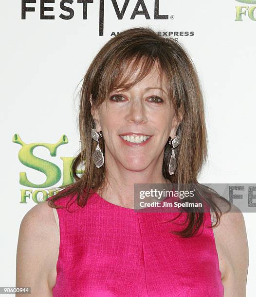 Tribeca Film Festival co-founder Jane Rosenthal attends the "Shrek Forever After" premiere during the 9th Annual Tribeca Film Festival at the...