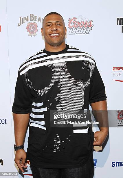 Steeler's LaMarr Woodley attends ESPN the Magazine's 7th Annual Pre-Draft Party at Espace on April 21, 2010 in New York City.