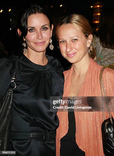 Actress Courteney Cox and Jennifer Meyer-Maguire attend the 15th Annual Los Angeles Antique Show Opening Night Preview Party benefiting P.S. ARTS at...