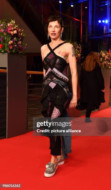 Meret Becker attends the opening night of the film 'Isle of Dogs' during the Berlinale Festival in Berlin, Germany, 15 February 2018. The 68th...