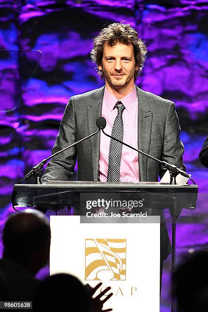 Lukasz "Dr. Luke" Gottwald receives his ASCAP Award at the 27th Annual ASCAP Pop Music Awards Show at Renaissance Hollywood Hotel on April 21, 2010...