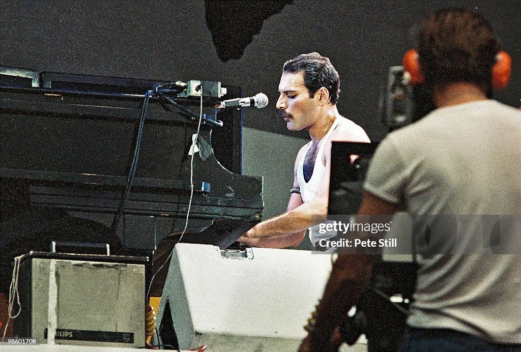 Queen Perform At Live Aid At Wembley