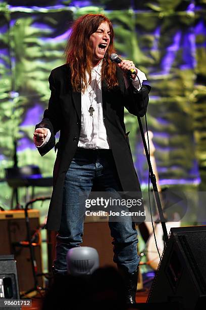 Patti Smith performs at the 27th Annual ASCAP Pop Music Awards Show at Renaissance Hollywood Hotel on April 21, 2010 in Hollywood, California.