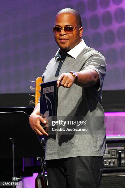 Tricky" Stewart accepts his ASCAP Award at the 27th Annual ASCAP Pop Music Awards Show at Renaissance Hollywood Hotel on April 21, 2010 in Hollywood,...