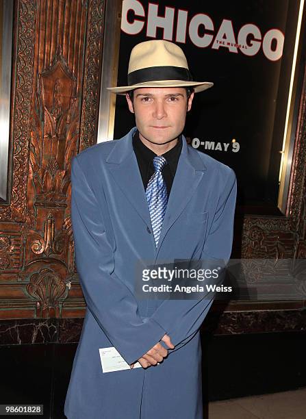 Actor Corey Feldman attends the opening night of 'Chicago' at the Pantages Theatre on April 21, 2010 in Hollywood, California.