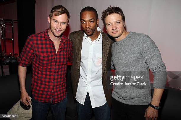 Actors Brian Geraghty, Anthony Mackie and Jeremy Renner of Hurtlocker attend the 7th Annual ESPN The Magazine Pre-Draft Party at Espace on April 21,...