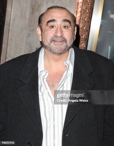 Actor Ken Davitian attends the opening night of 'Chicago' at the Pantages Theatre on April 21, 2010 in Hollywood, California.