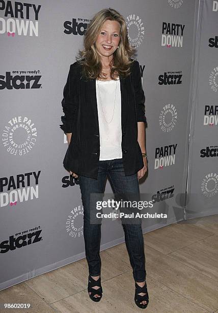 Actress Joey Lauren Adams arrives for the Paley Center for Media presentation of "Party Down" at The Paley Center for Media on April 21, 2010 in...