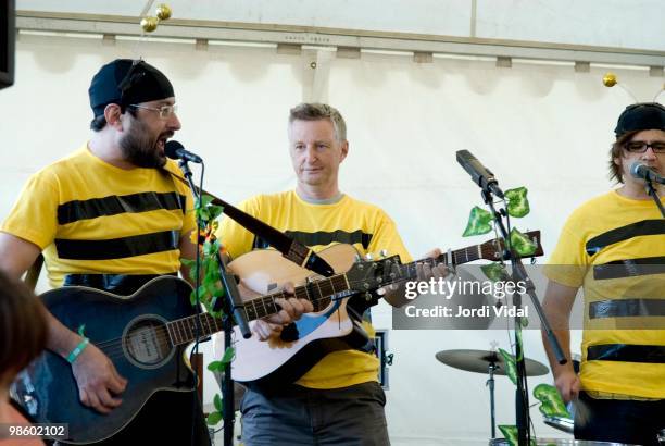 Antonio Banos,Billy Bragg and Rafa Tapounet perform a special show for children during the Primavera Sound Festival 2007 at Parc del Forum on June 2,...