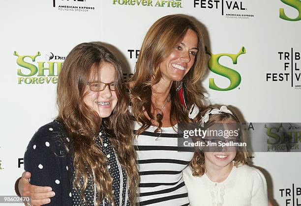 Kelly Bensimon and guests attends the "Shrek Forever After" premiere during the 9th Annual Tribeca Film Festival at the Ziegfeld Theatre on April 21,...