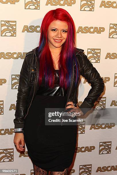 Allison Iraheta arrives at the 27th Annual ASCAP Pop Music Awards at Renaissance Hollywood Hotel on April 21, 2010 in Hollywood, California.