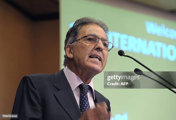 Geneva-based consulting firm NALCOSA president and former Algerian Energy minister Nordine Ait-Laoussine, chairman of the "11th International Oil...