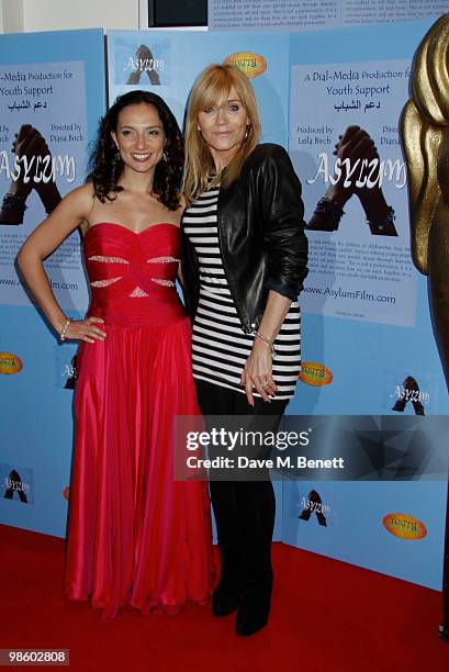 Leila Birch, Michelle Collins attend the Screening of "Asylum" at Bafta House on April 21 Piccadilli, London, England.