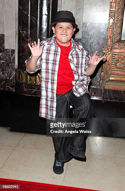 Actor Rico Rodriguez attends the opening night of 'Chicago' at the Pantages Theatre on April 21, 2010 in Hollywood, California.