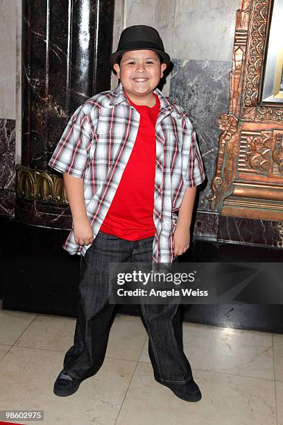 Actor Rico Rodriguez attends the opening night of 'Chicago' at the Pantages Theatre on April 21, 2010 in Hollywood, California.