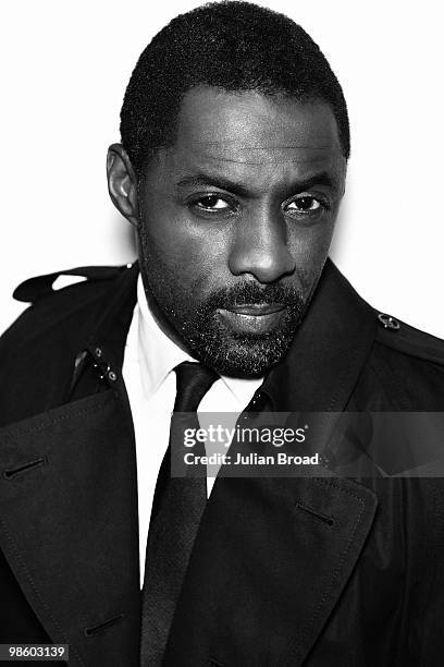 Actor Idris Elba poses for a portrait shoot in London on January 16, 2010.