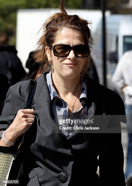 Artist Tracey Emin arrives at the funeral of Malcom McLaren in North London on April 22, 2010 in London, England. The man, often called the...