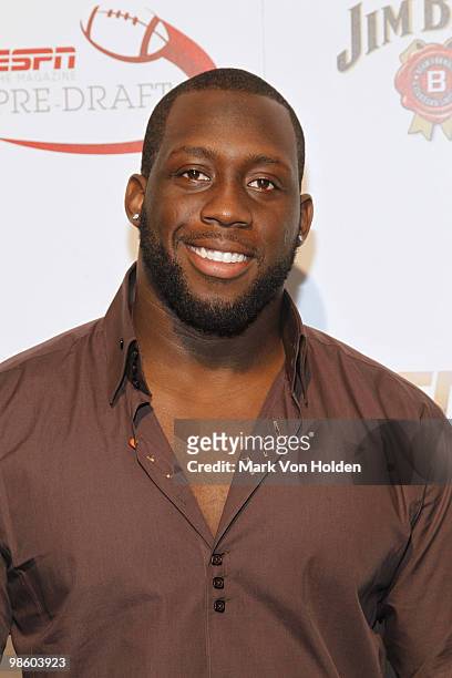Titans' Stephen Lulloch attends ESPN the Magazine's 7th Annual Pre-Draft Party at Espace on April 21, 2010 in New York City.