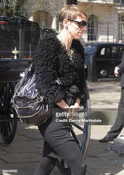 Tiphaine de Lussy attends the funeral of Malcolm McLaren on April 22, 2010 in north London, England. The man, often called the 'architect of punk',...