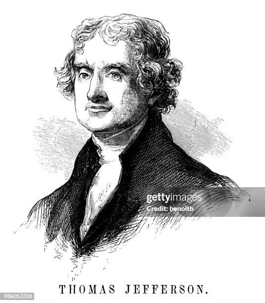 thomas jefferson - jefferson stock illustrations