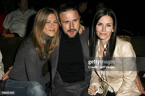 Jennifer Aniston, David Arquette and Courteney Cox-Arquette