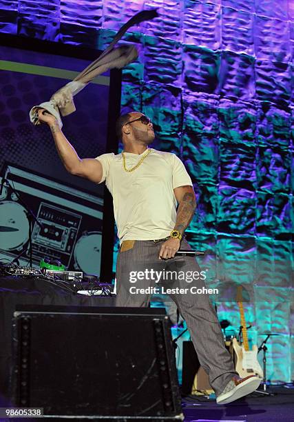 Rapper Flo Rida performs onstage at the 27th Annual ASCAP Pop Music Awards held at the Renaissance Hollywood Hotel on April 21, 2010 in Hollywood,...