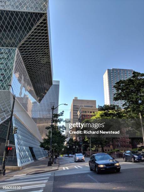 seattle public library - seattle public library stock pictures, royalty-free photos & images