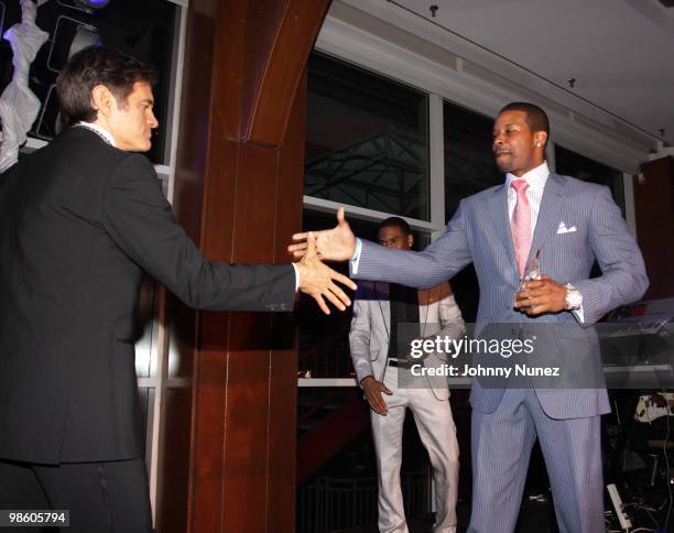 Dr. Mehmet Oz, recording artist Trey Songz, and NFL player Kerry Rhodes attend The Garden of Good & Evil Gala at Chelsea Piers on April 21, 2010 in...