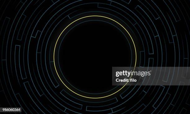 circle abstract maze background - fighting ring stock illustrations