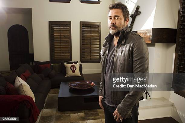 Actor Jeffrey Dean Morgan poses for a portrait session at his home in Los Angeles on March 12 Los Angeles, CA.