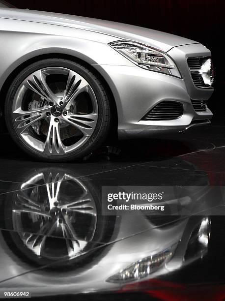 Daimler AG 's "Shooting Break" design concept vehicle is displayed during a media event unveiling the company's vehicles for the Beijing Auto Show in...