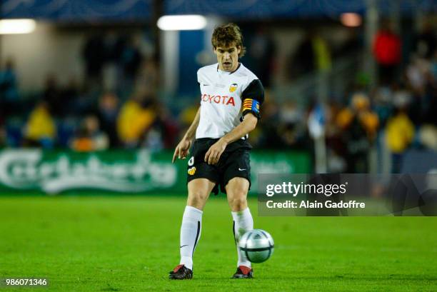 David Albelda of Valencia during the Uefa cup final match between Valencia and Marseille at Ullevi, Goteborg, Sweden on May 19th 2004.