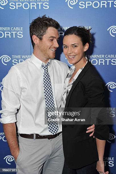 Newly engaged "Brothers & Sisters" star Dave Annable and his fiancé "Cloverfield" actress Odette Yustman attends the 2010 Masters Gold Tournament...