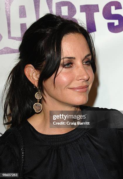 Courteney Cox arrives at the 15th Annual Los Angeles Antiques Show Benefiting PS Arts at Barker Hangar on April 21, 2010 in Santa Monica, California.