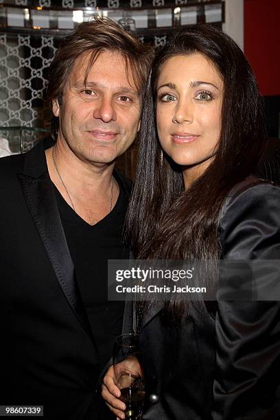 Roger Taylor and his wife attend the Gucci Icon Temporary store opening on April 21, 2010 in London, England.